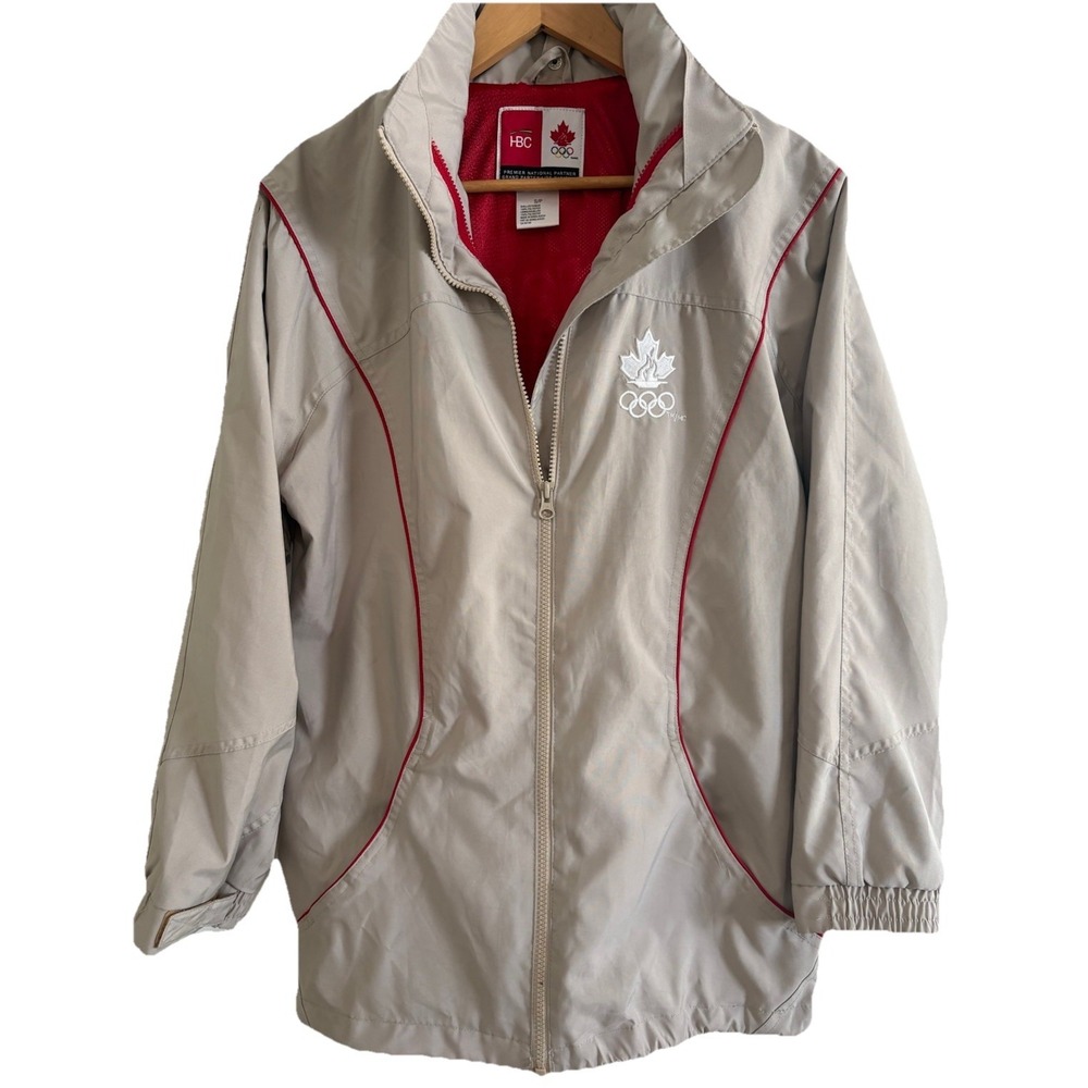 Vintage 2010 Vancouver Olympics Team Canada Jacket HBC Small S/P Beige Shell